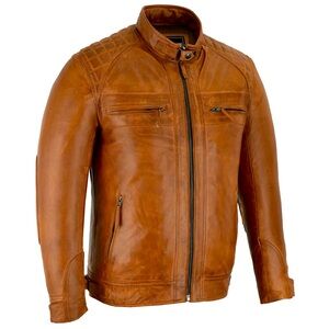 Sourock Cafe Racer Leather Jacket